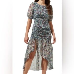 ASTR The Label Ditsy Floral Print Midi Dress Size M